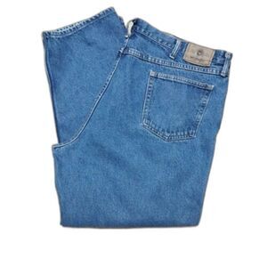 Wrangler Mens Sz 44 x 30 Relaxed Fit Denim Blue Jeans